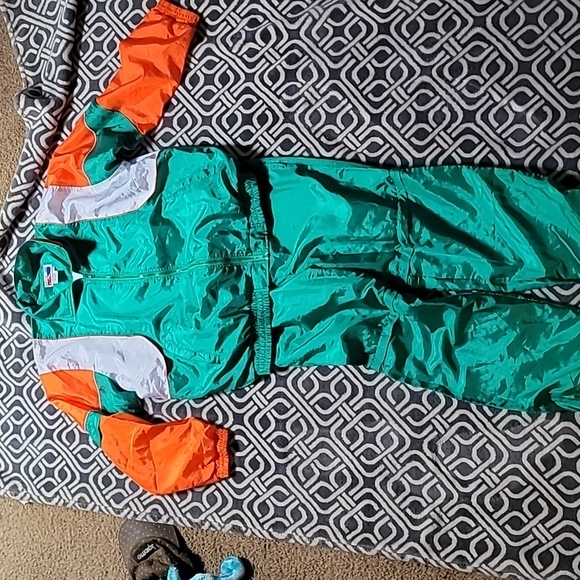 AST Sportswear Other - Vintage 80s 90s AST Sportswear Tracksuit Green Orange White Sz L